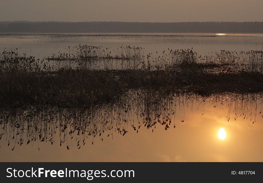 Sunset on the big lake