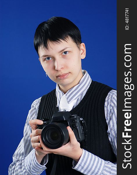 Portrait of an young photographer