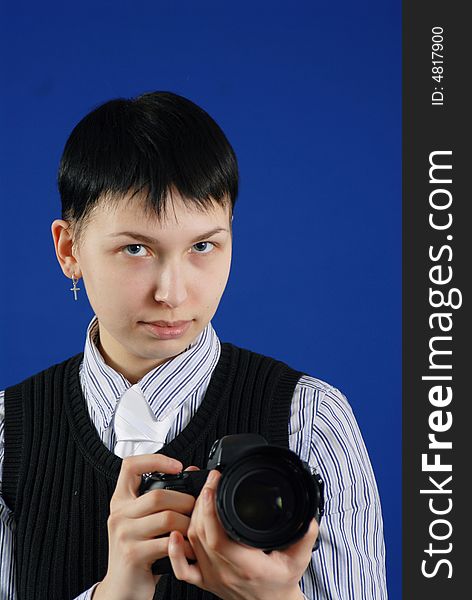 Portrait of an young photographer