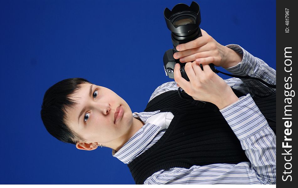 Portrait of an young photographer