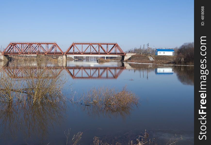 High water on small river