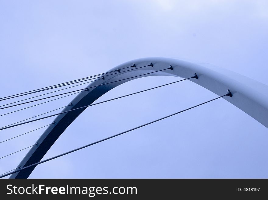 Abstract detail of a suspension bridge