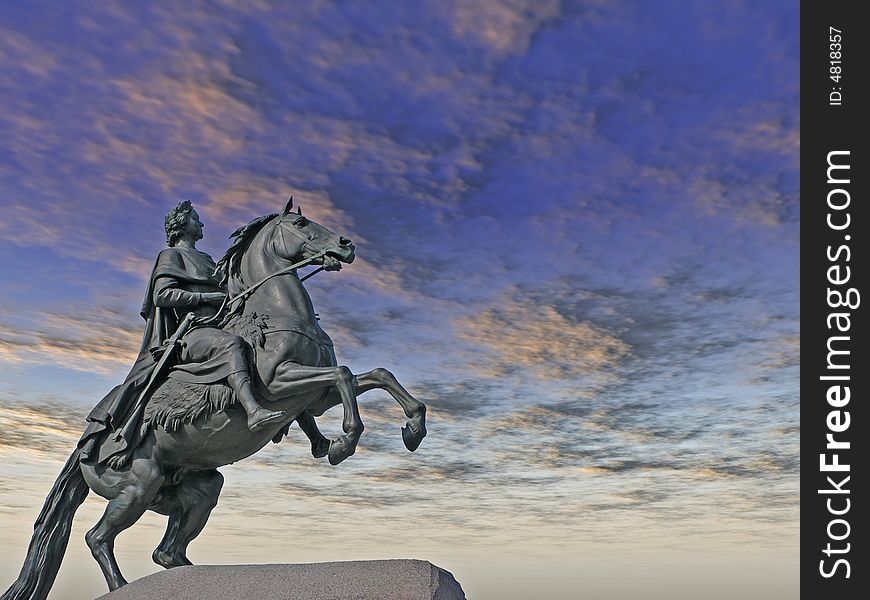 Monument of Peter the First - St.Petersburg , Russia. Monument of Peter the First - St.Petersburg , Russia