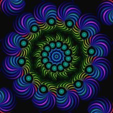 Neon Spiral Mandala Stock Photos Neon Spiral Mandala Stock Photos