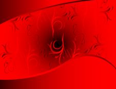 Cool Red Vector Design With Floral Ornament Stock Images