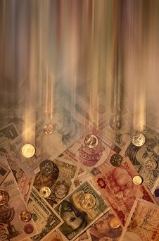 Coins And Banknotes Stock Images