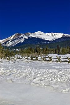 Kenosha Pass In Colorado During Winter With Snow Royalty Free Stock Images