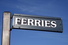 Ferries Sign Stock Image