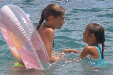 Two Girls Of Teenager Bath In A Sea (5) Stock Image Two Girls Of Teenager Bath In A Sea (5) Stock Image