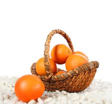 Basket With Oranges Royalty Free Stock Image Basket With Oranges Royalty Free Stock Image