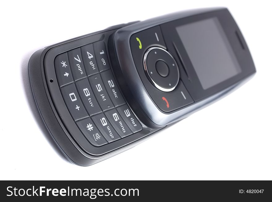Modern mobile phone isolated