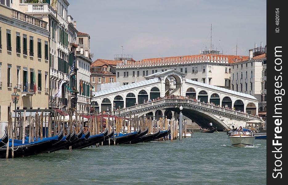 A view of the gran canal in venice. A view of the gran canal in venice