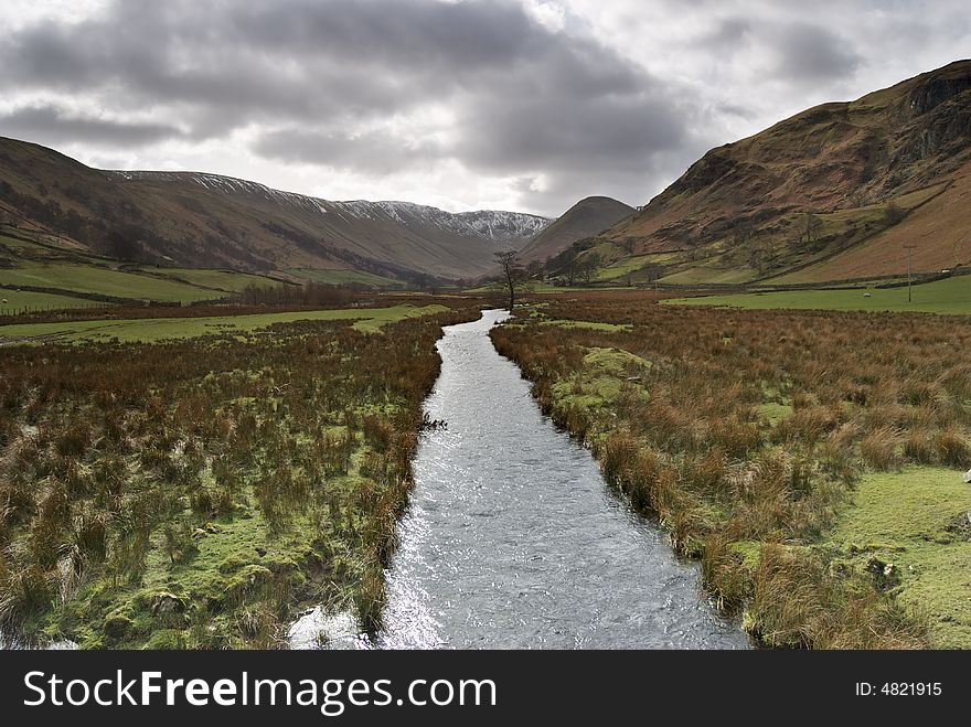 Howegrain Beck and Martindale near Pooley Bridge in the English Lake District