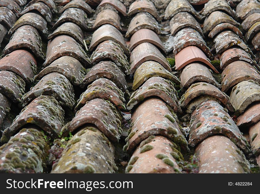 Old roof in Motovun Istria