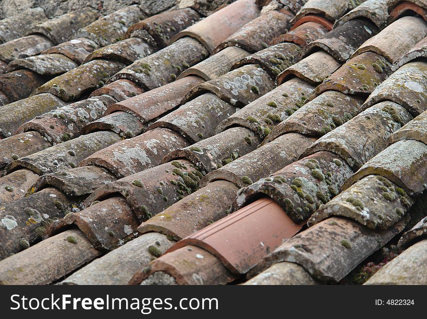 Old roof in Motovun Istria