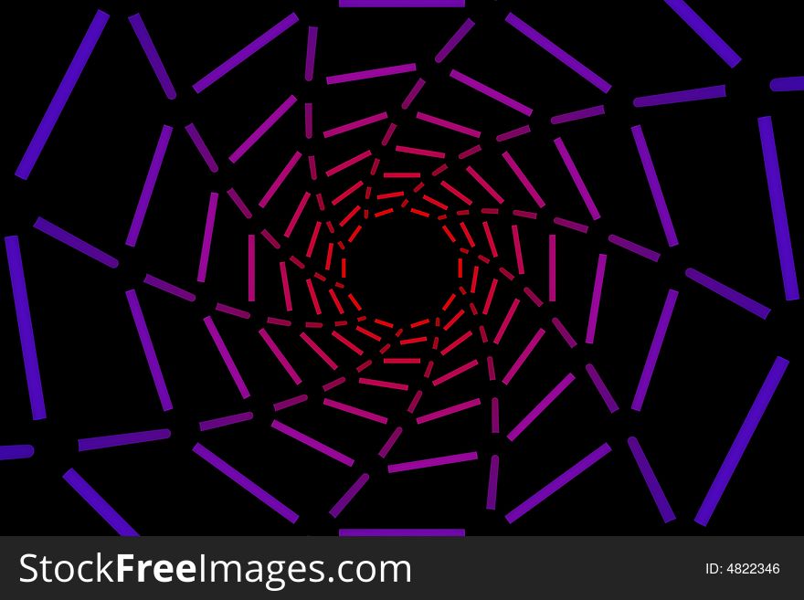 Colorized cell on dark background