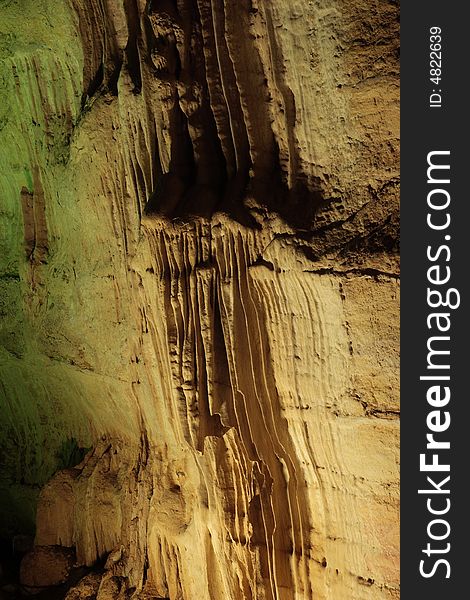 Cave wall along the Natural Entrance Tour - Carlsbad Caverns National Park