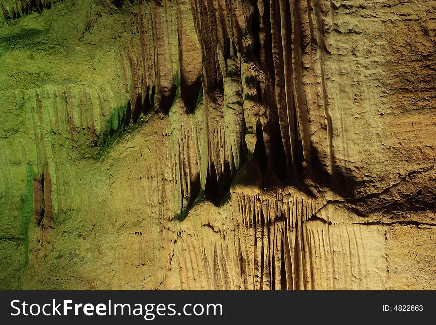 Cave wall along the Natural Entrance Tour - Carlsbad Caverns National Park