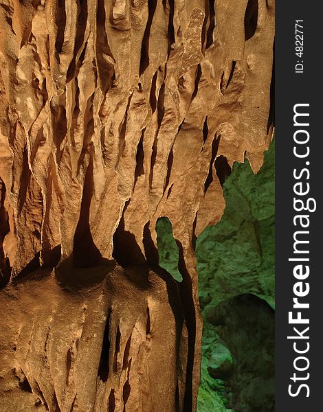 Stalagmite along the Natural Entrance Tour - Carlsbad Caverns National Park. Stalagmite along the Natural Entrance Tour - Carlsbad Caverns National Park