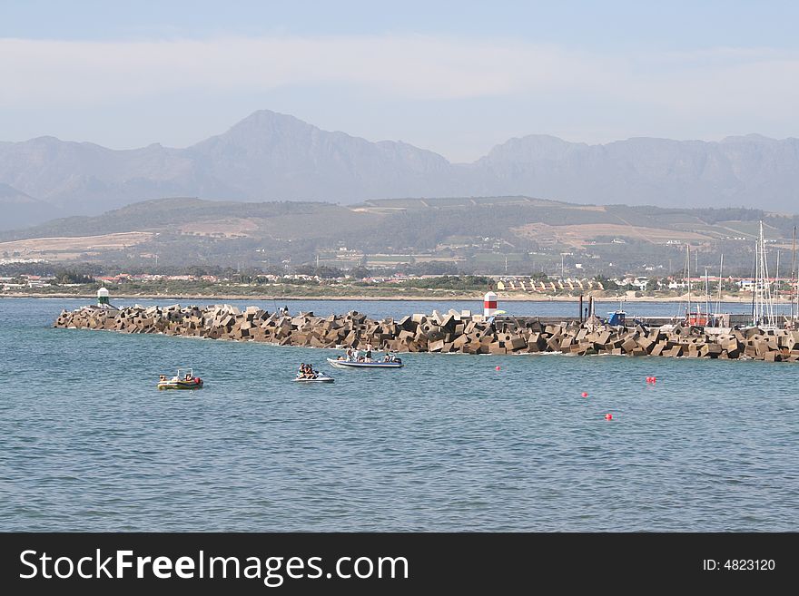 Harbour wall at Gordons Bay, Cape Town, South Africa