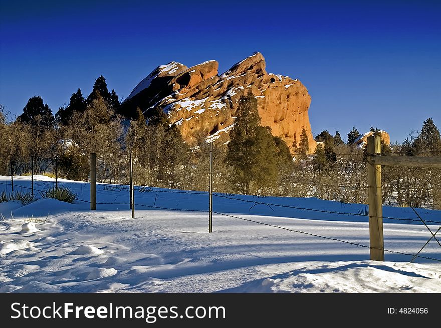 Colorado WInter Landscape in Snow