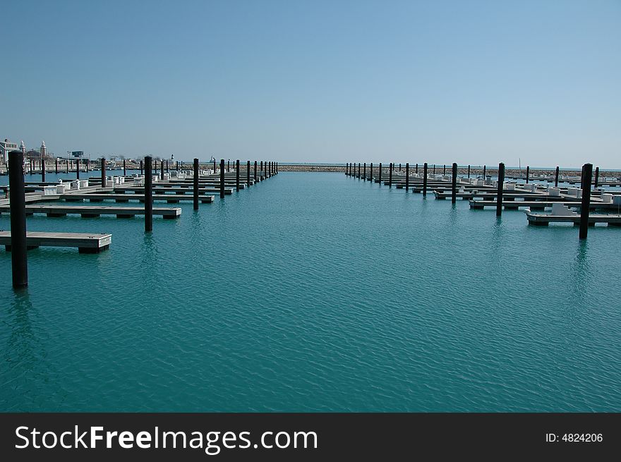 Yacht Jetty At Lake Michigan