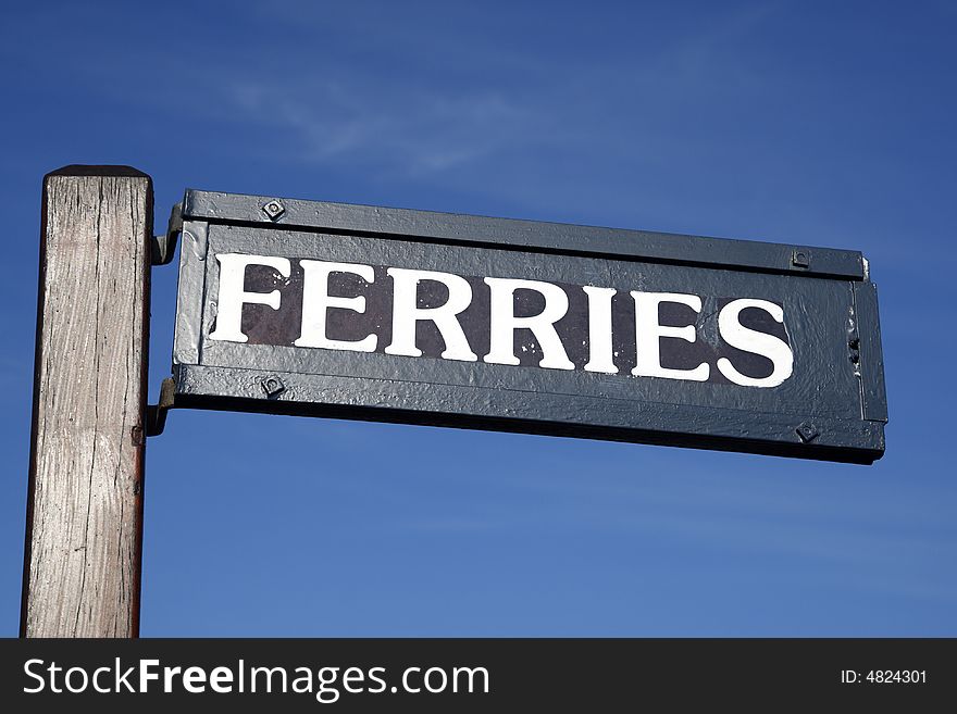 Ferries sign at knysna quays knysna garden route western cape province south africa