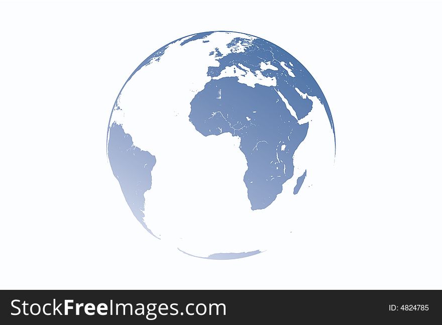 Vector illustration of the world isolated on white.