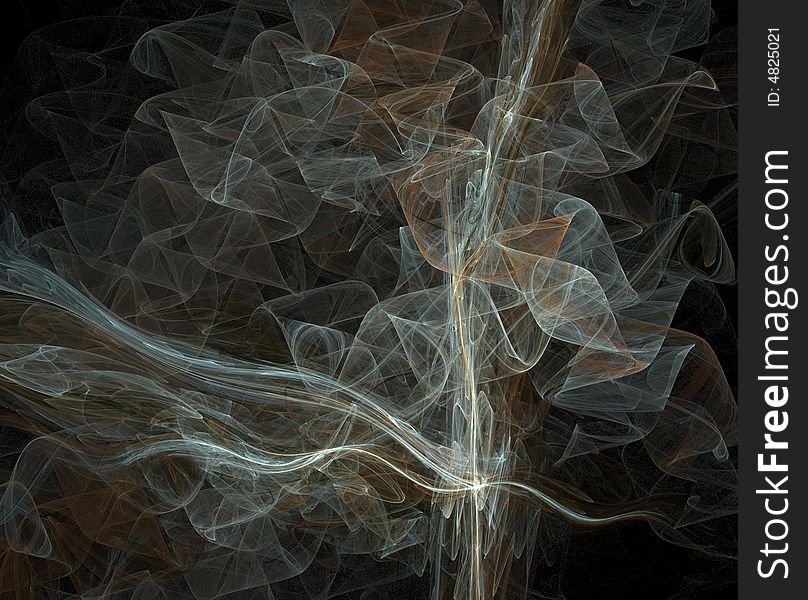 a smoke fractal, computer generated