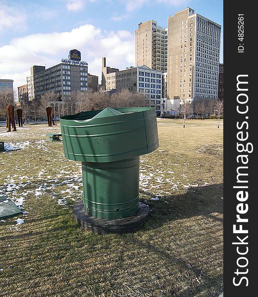 Exhaust vent in a Chicago park.