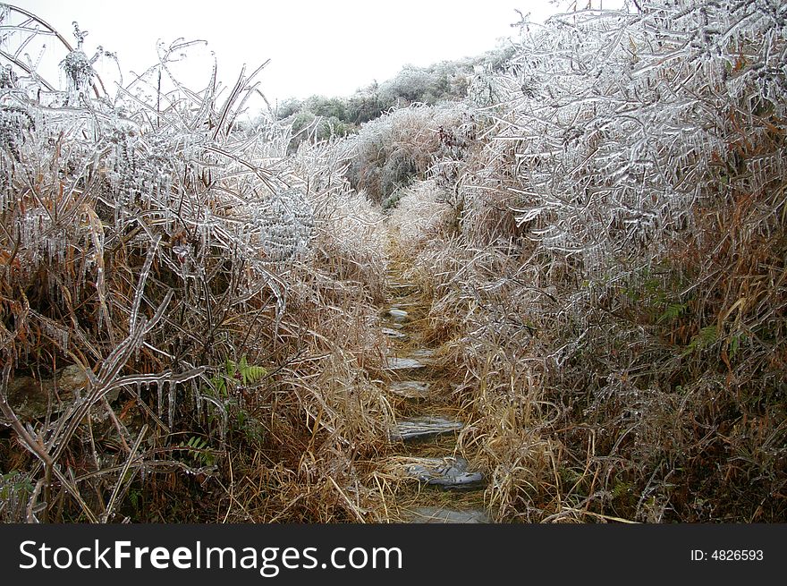 Hill Road,west of China's winter.