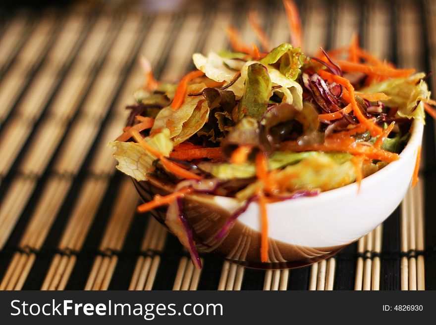 A Japanese vegetarian salad, looks tasty hmmm. A Japanese vegetarian salad, looks tasty hmmm