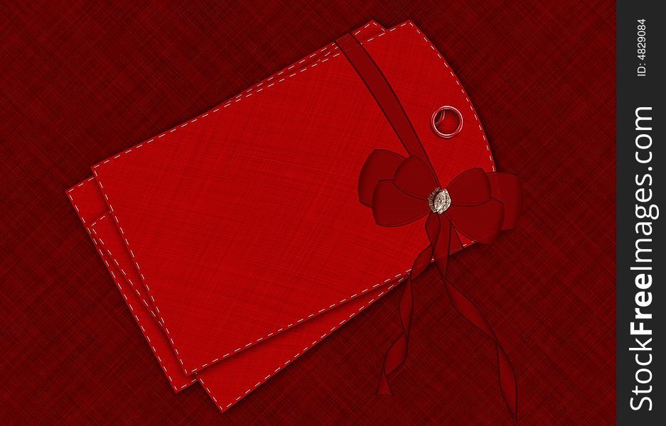 Texturized Cards Fastened With A Bow