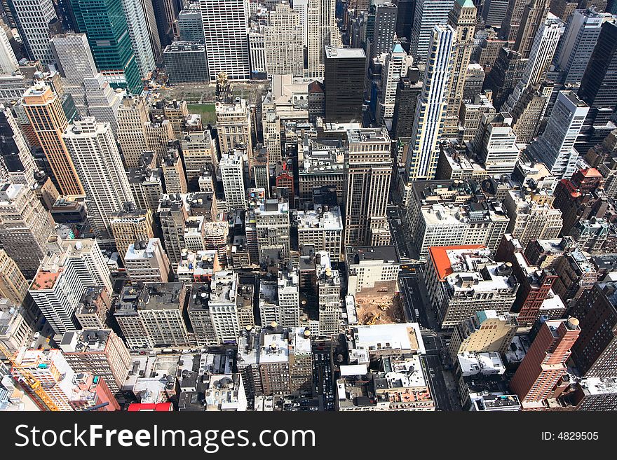 Panoramic view of the New York City skyline. Panoramic view of the New York City skyline