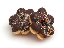 Chocolate Donuts Stock Images