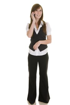 Young Business Lady Mobile Royalty Free Stock Photo Young Business Lady Mobile Royalty Free Stock Photo
