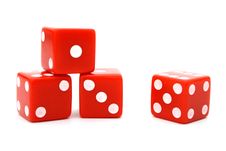 Red Dice Royalty Free Stock Photos