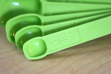 Green Measuring Spoons Royalty Free Stock Photo Green Measuring Spoons Royalty Free Stock Photo