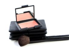 Blush Makeup With Brush Royalty Free Stock Image Blush Makeup With Brush Royalty Free Stock Image