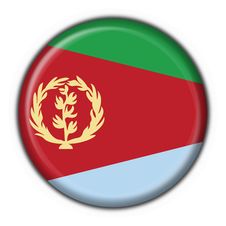 Eritrea Button Flag Round Shape Stock Images