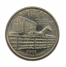 US Kentucky Quarter Dollar Royalty Free Stock Photo US Kentucky Quarter Dollar Royalty Free Stock Photo