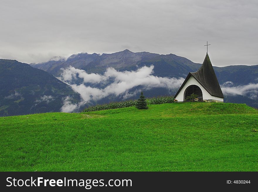 Small chapel in the Austrian Alpes. Small chapel in the Austrian Alpes
