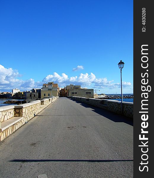 Photo of Trapani's avenue. Photo of Trapani's avenue