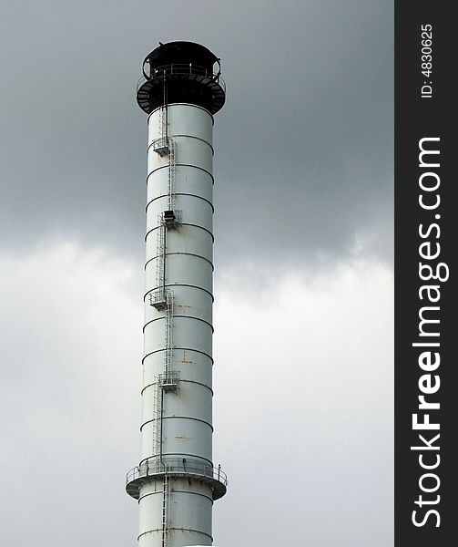 Modern clean chimney without smoke and pollution