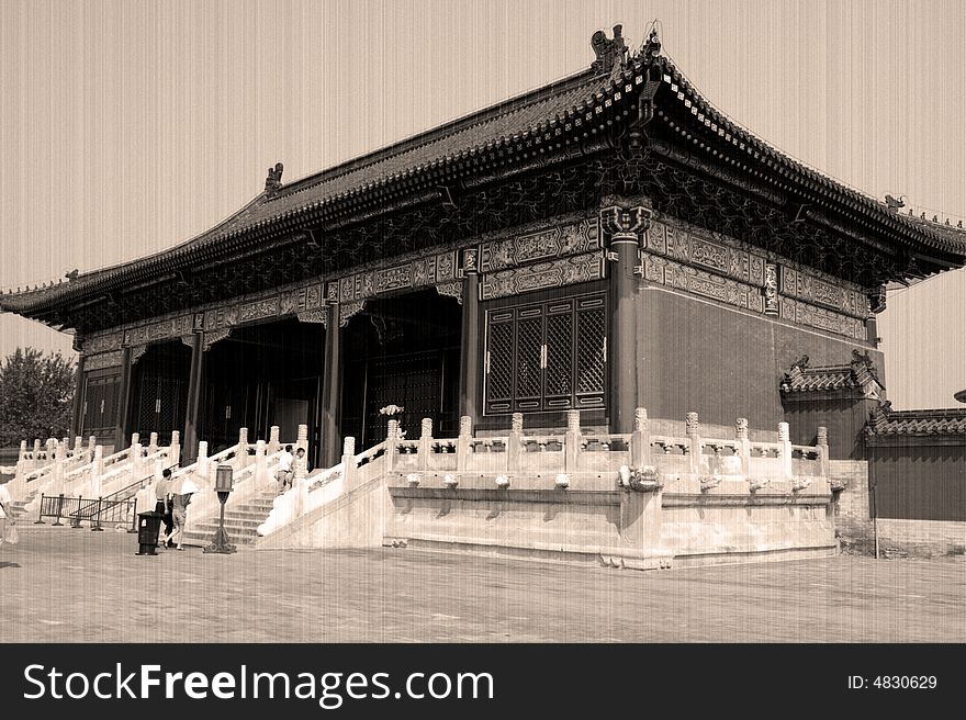 The main gate of the Tiantan,Steps the middle of the emperor is taking place. The main gate of the Tiantan,Steps the middle of the emperor is taking place