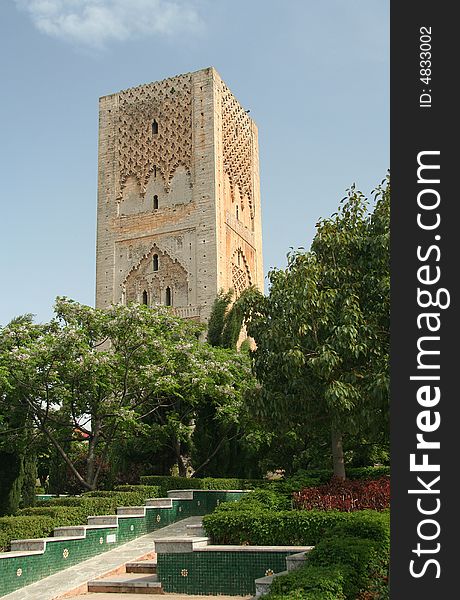 The Hassan Tower in Rabat, Morocco. The Hassan Tower in Rabat, Morocco