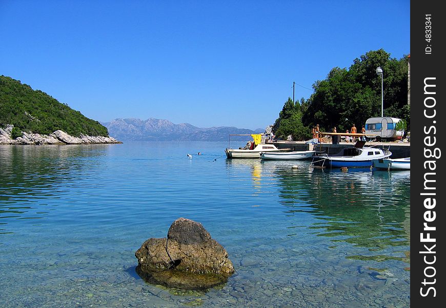 Lagoon on Croatian coast Adriatic sea. Lagoon on Croatian coast Adriatic sea