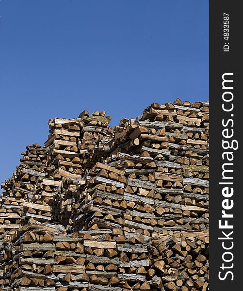 Stack of firewood in los angeles, california. Stack of firewood in los angeles, california