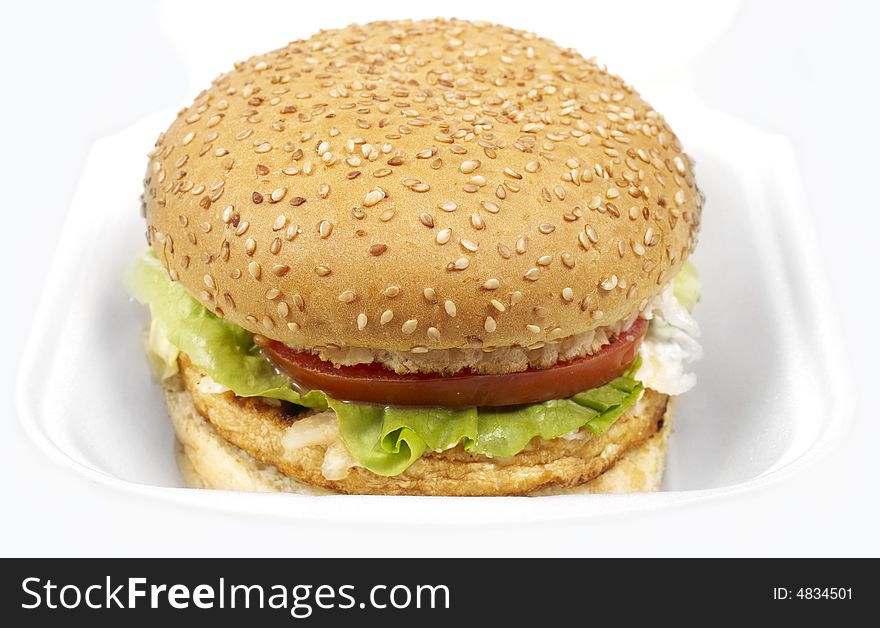 Delicious burger with all ingredients. Delicious burger with all ingredients