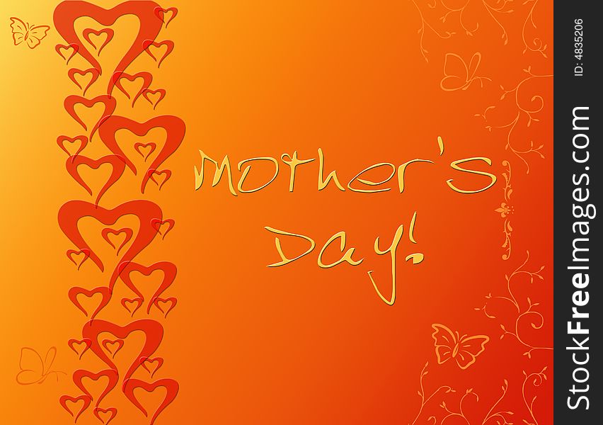 Mother's Day! Congratulation on day of mother. A card.